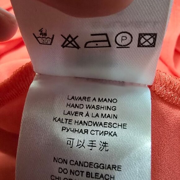 Pietro Brunelli NWT Coral Georgette Chiffon Sleeveless Shift Dress Sz XS - Picture 12 of 12